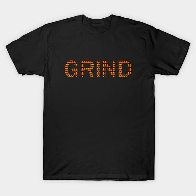 GRIND with Flames T-Shirt by kareemelk